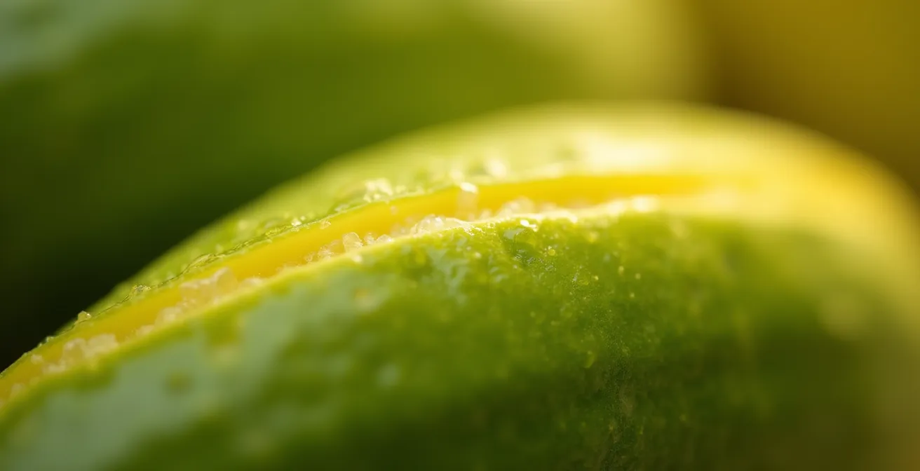 Plátano macho verde con punto exacto de maduración para mangú